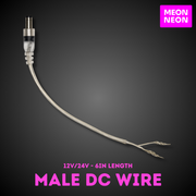 6" Male/Female DC Wires - LED Neon Sign Connector Cables