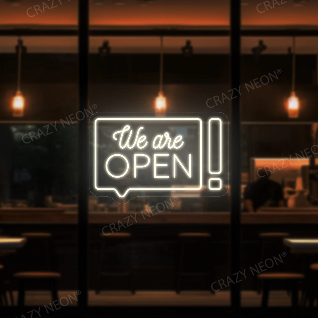 We Are Open chat box Sign image 4