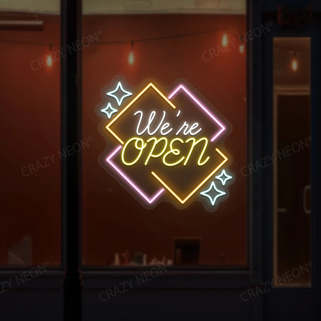 We're Open Sign - Multicolor image 3