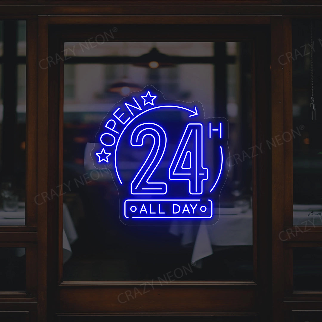 Open 24 Hours All Day Sign image 9