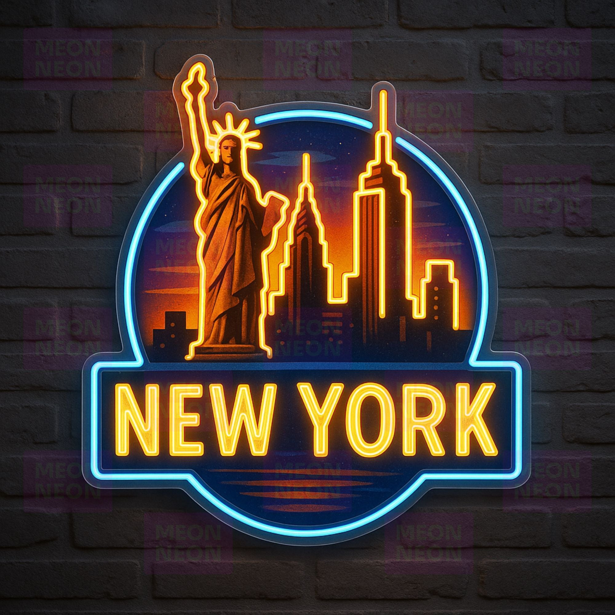 New York Vintage Badge Neon Sign
