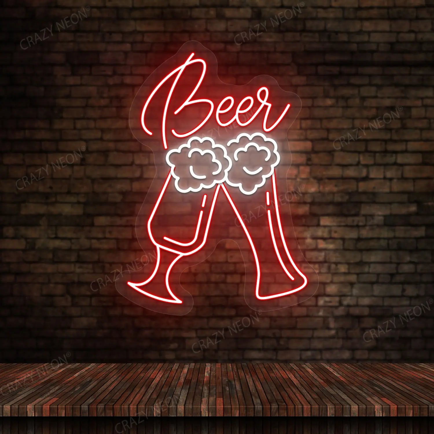 Beer Glass Multicolor Neon Sign image 1