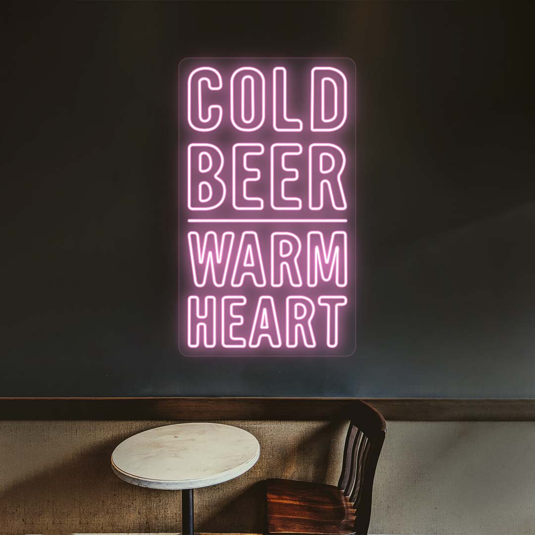 Cold Beer, Warm Heart Neon Sign image 4