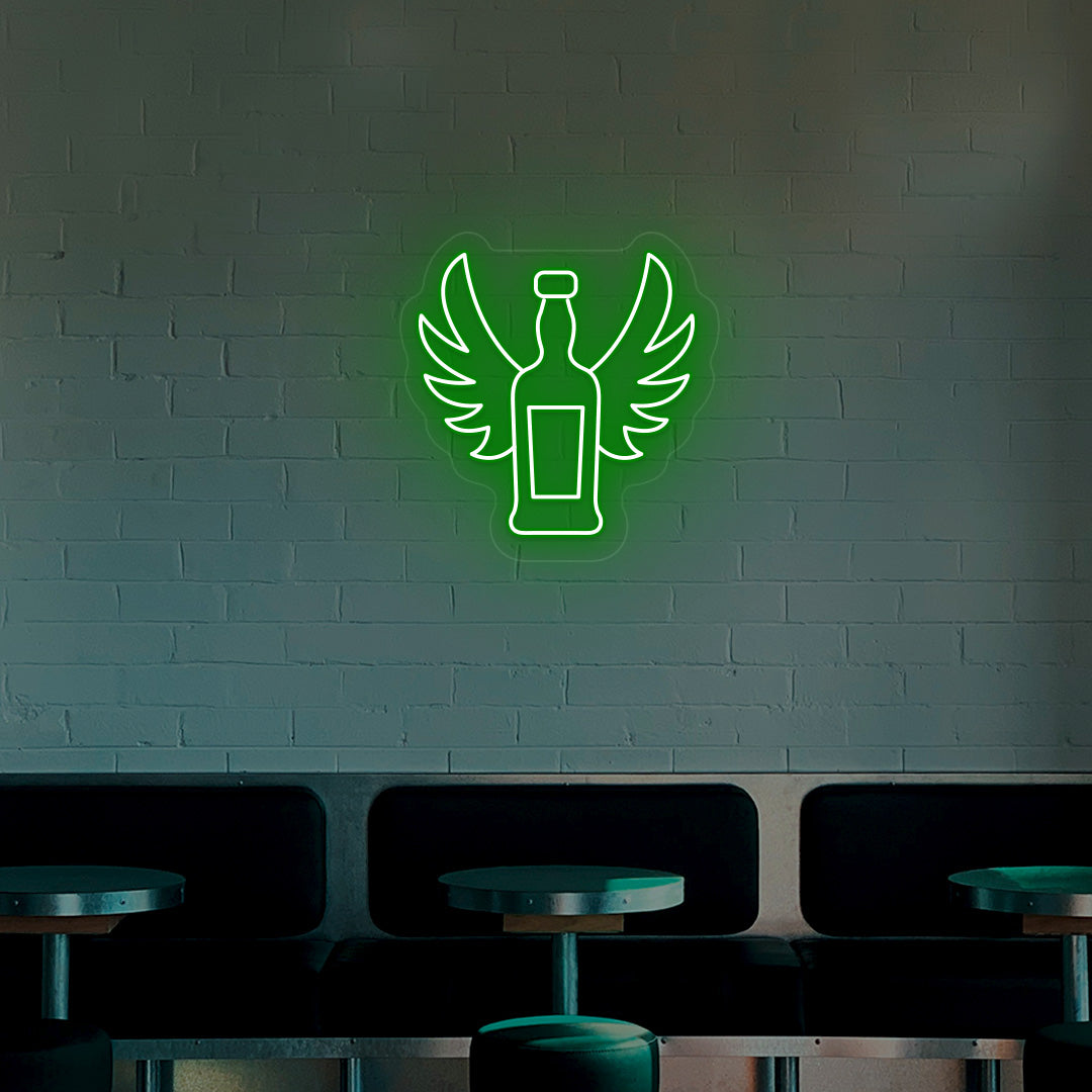 Whiskey Bottle With Wings Neon Sign image 7