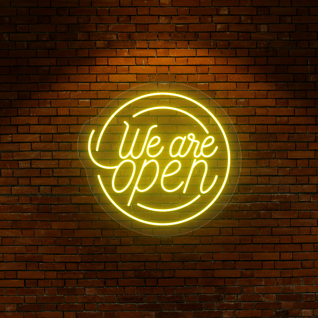 We Are Open Round Neon Sign image 2