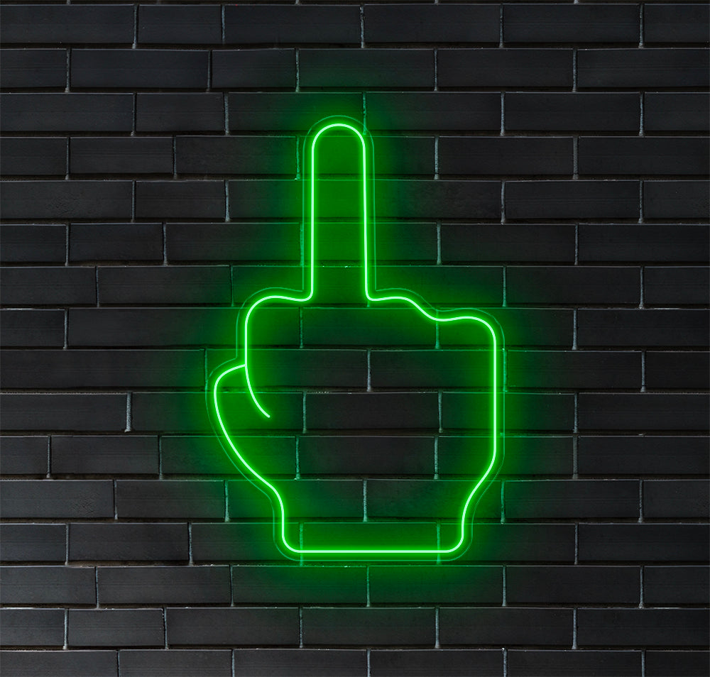 Middle Finger LED Neon Sign! image 0