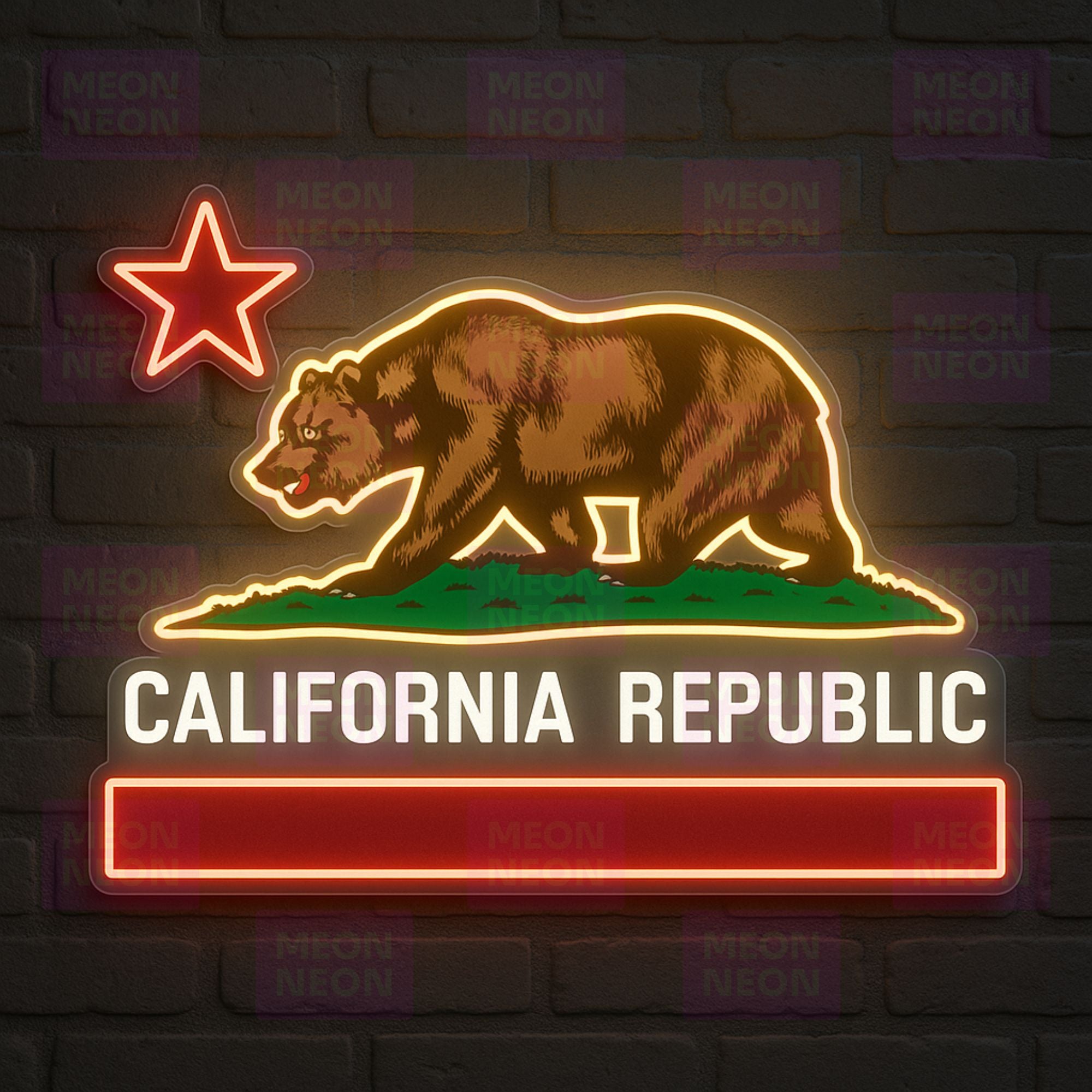 California Tropical Sunset Neon Sign