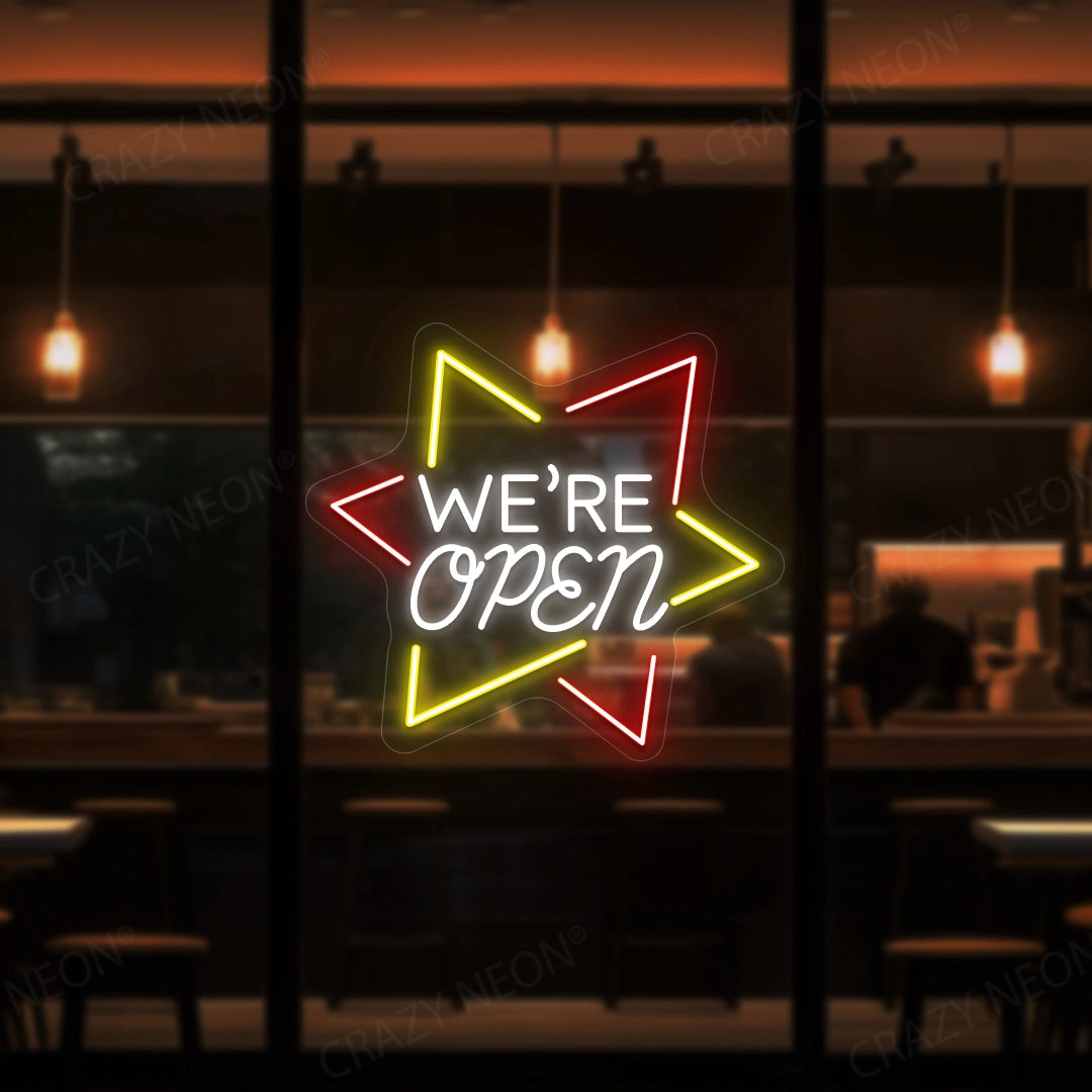 We Are Open Star Sign image 2