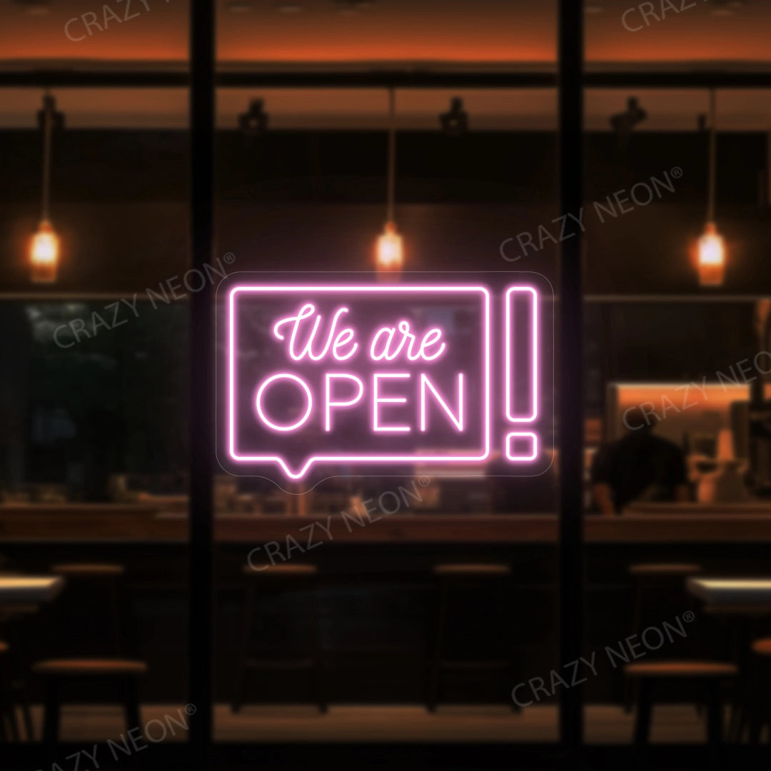 We Are Open chat box Sign image 7