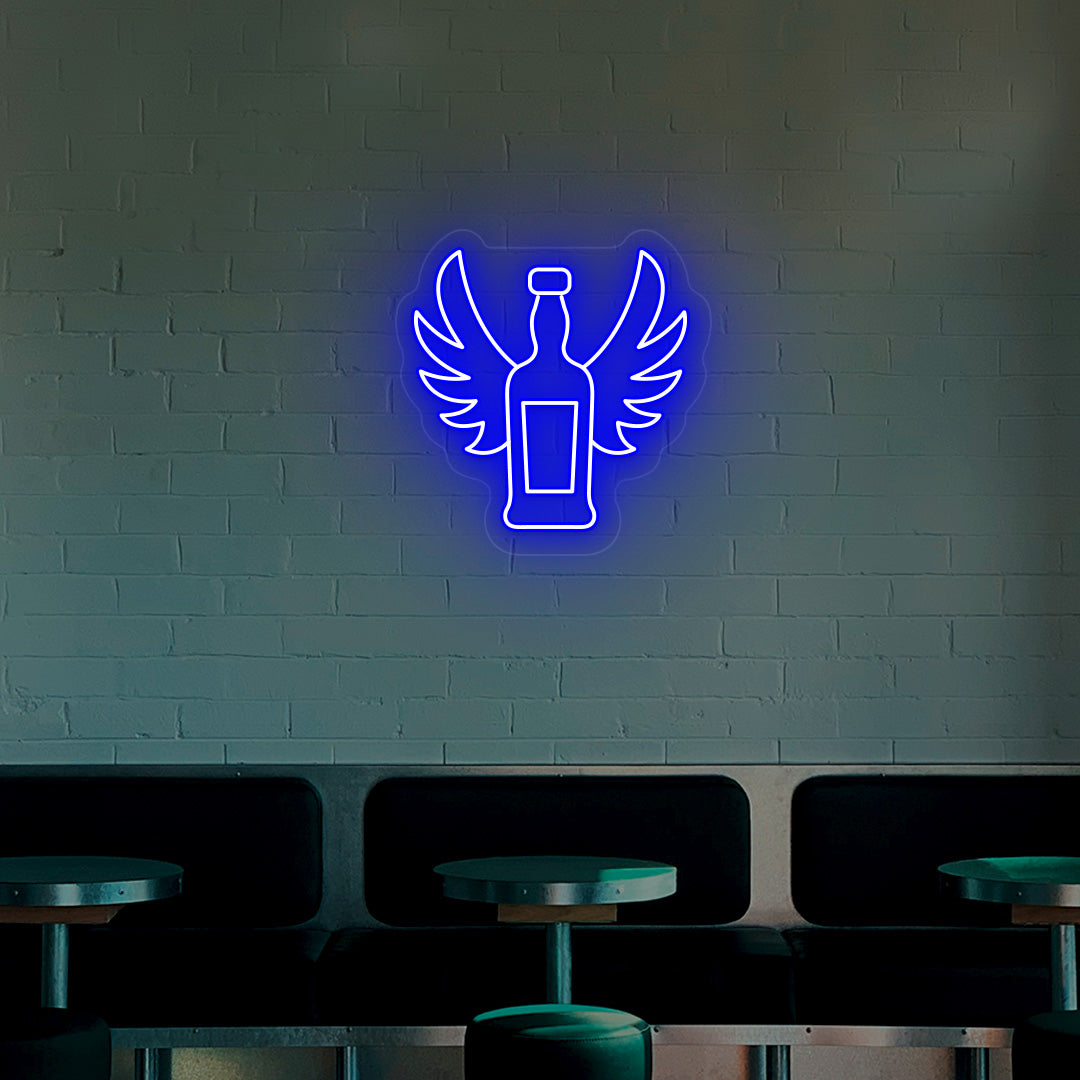 Whiskey Bottle With Wings Neon Sign image 6