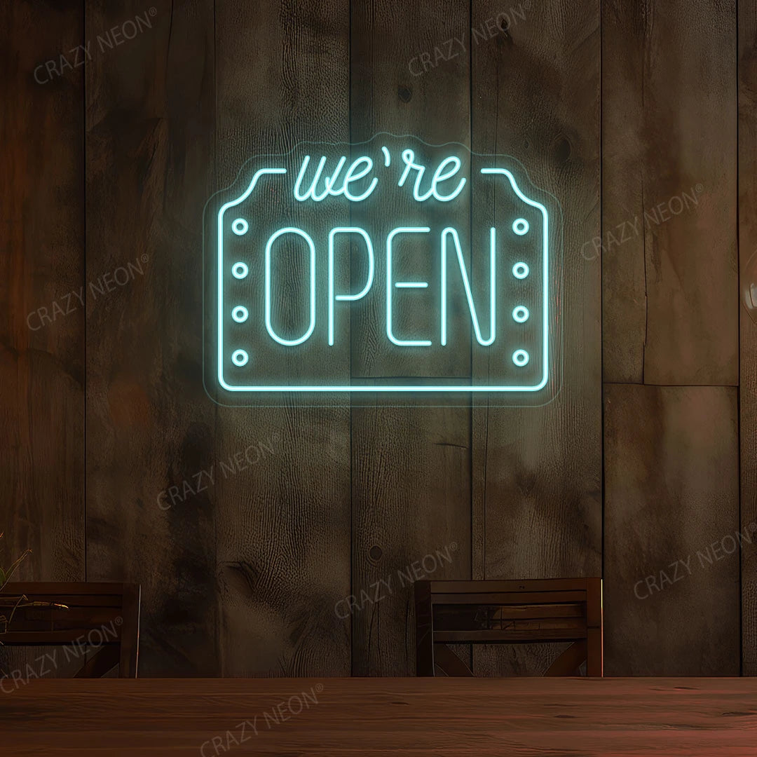 We're Open Sign Box Shape image 6