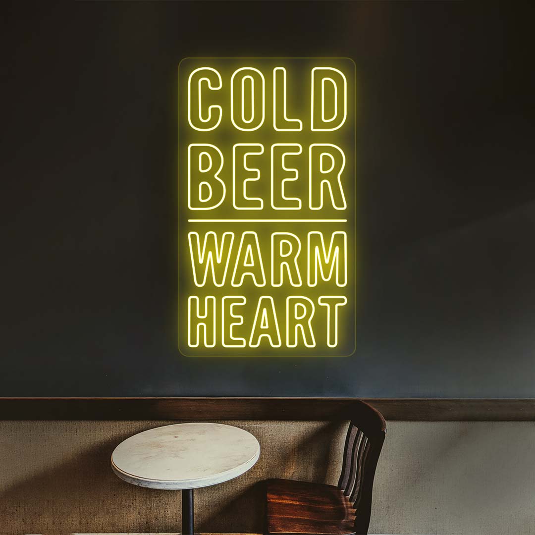 Cold Beer, Warm Heart Neon Sign image 3