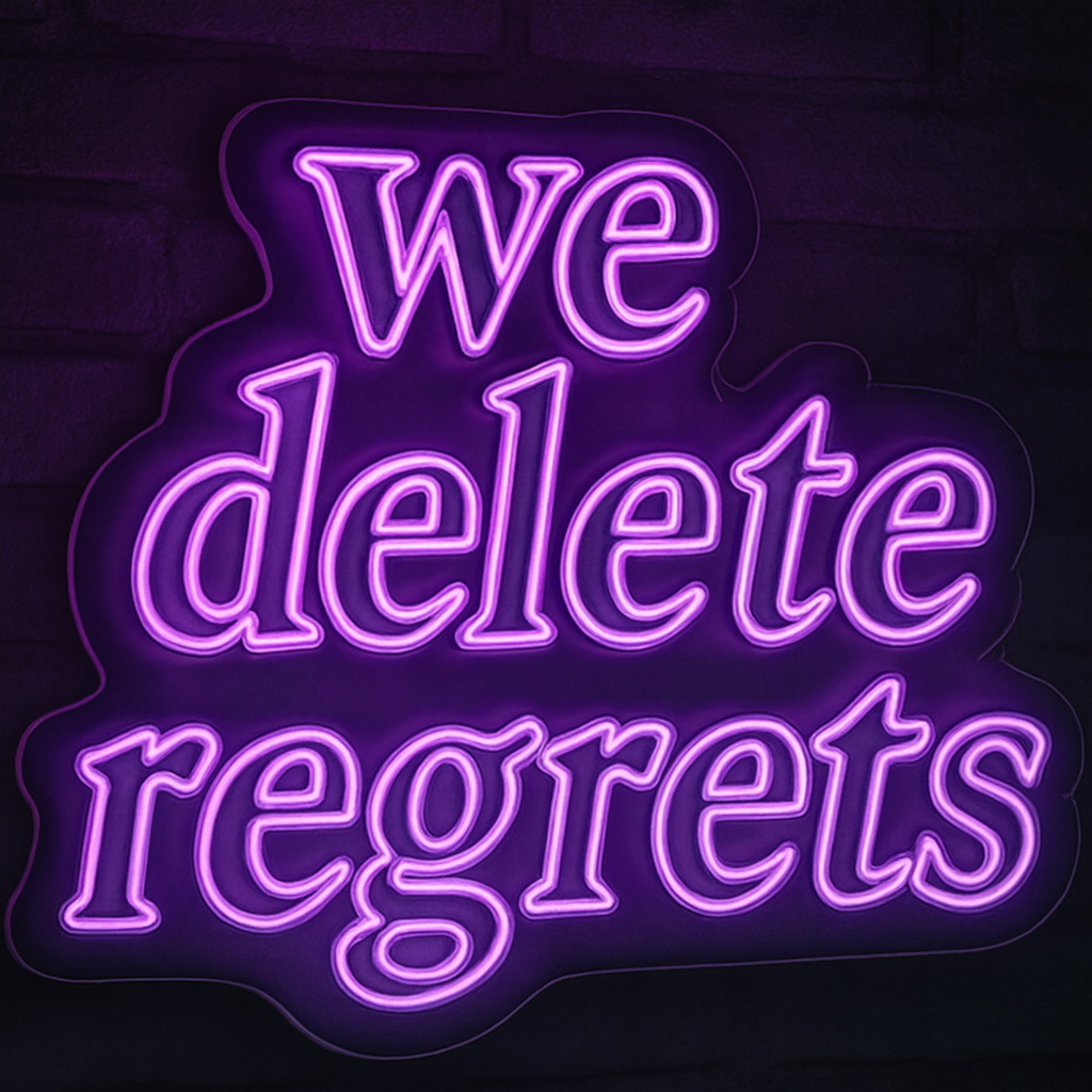 We Delete Regrets - Tattoo Signs