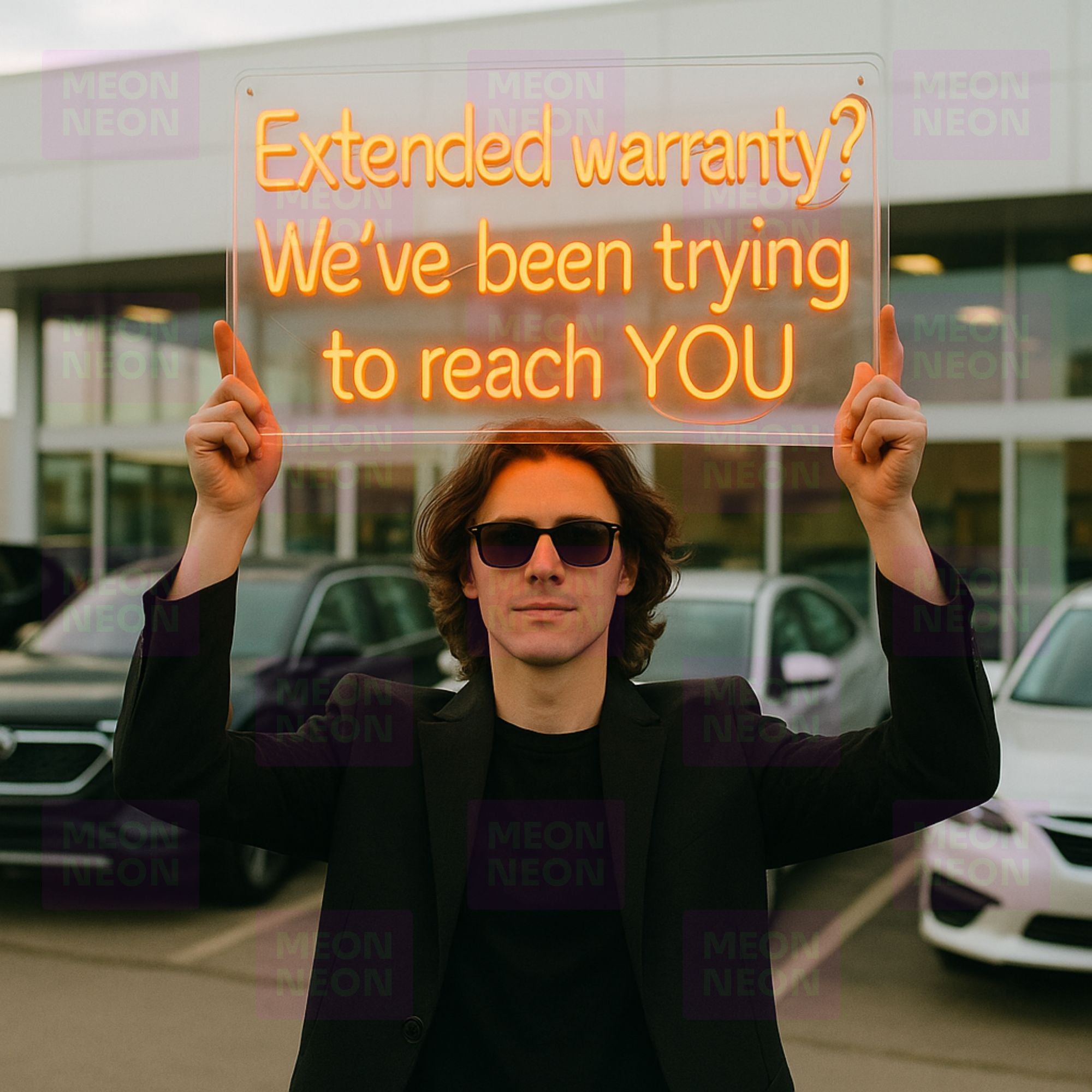 Extended Warranty? We've Been Trying To Reach YOU - LED Neon Sign