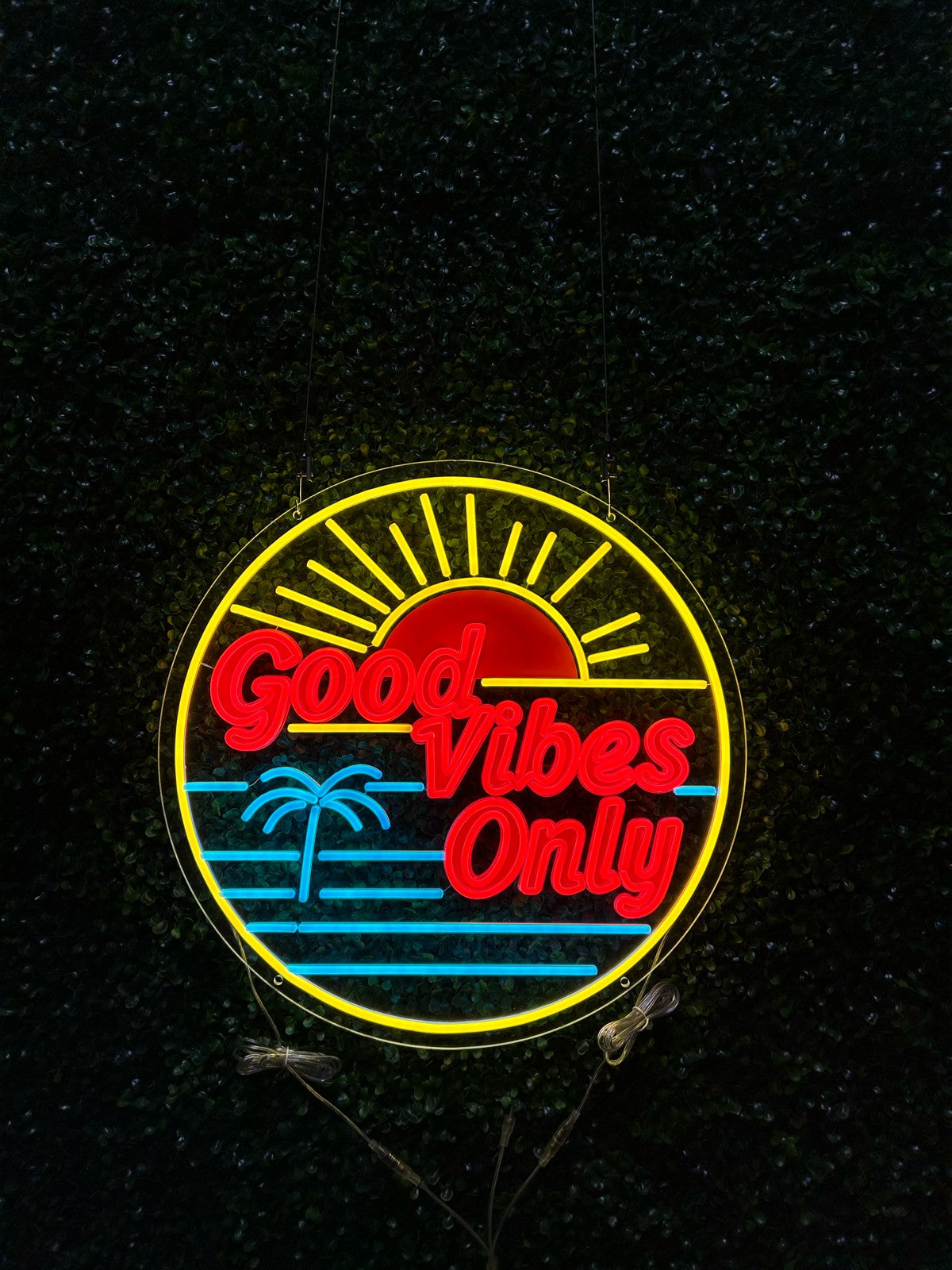 "Good Vibes Only" LED Neon Sign