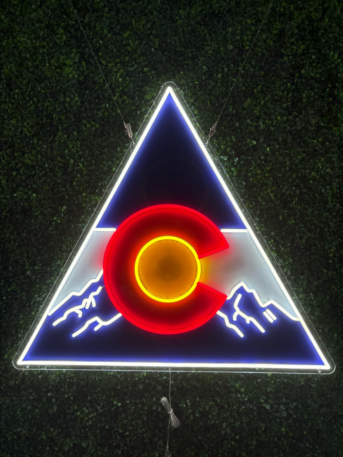 Colorado Mountains Triangle Neon LED Sign