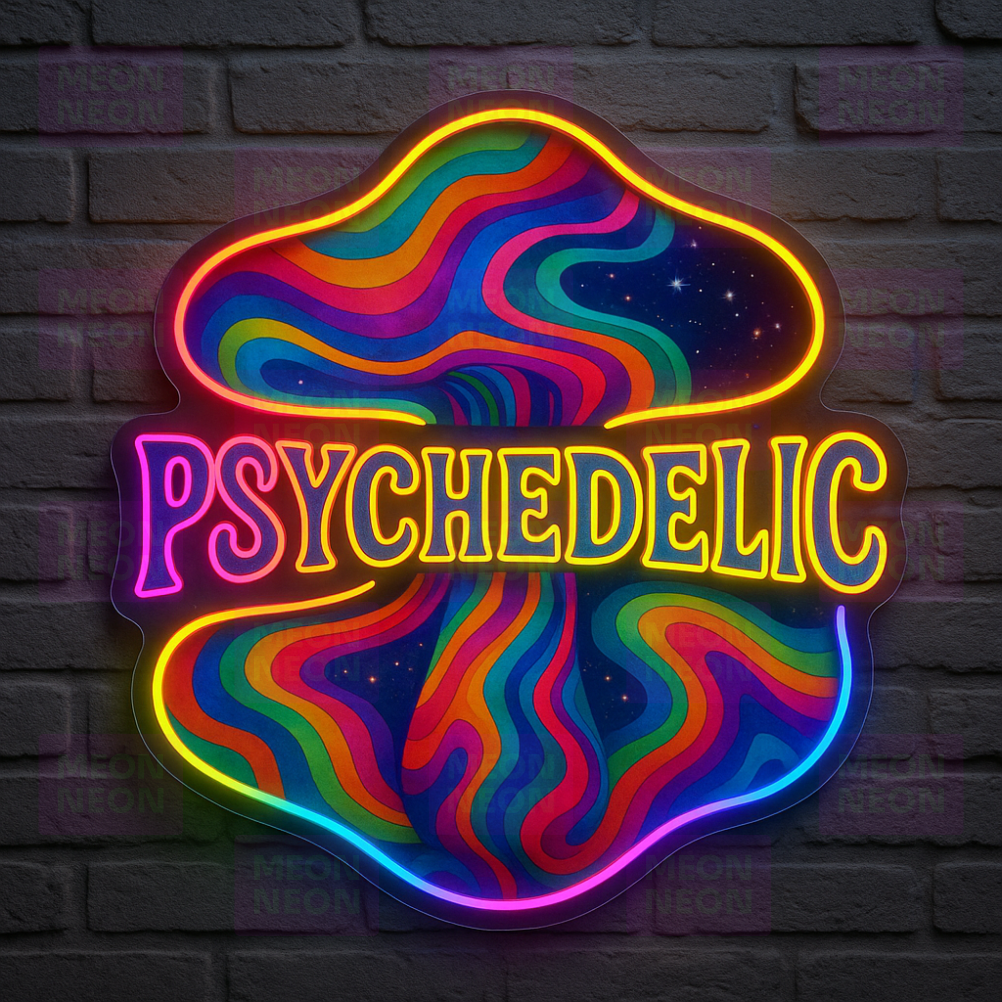 Psychedelic Banner LED Neon Sign