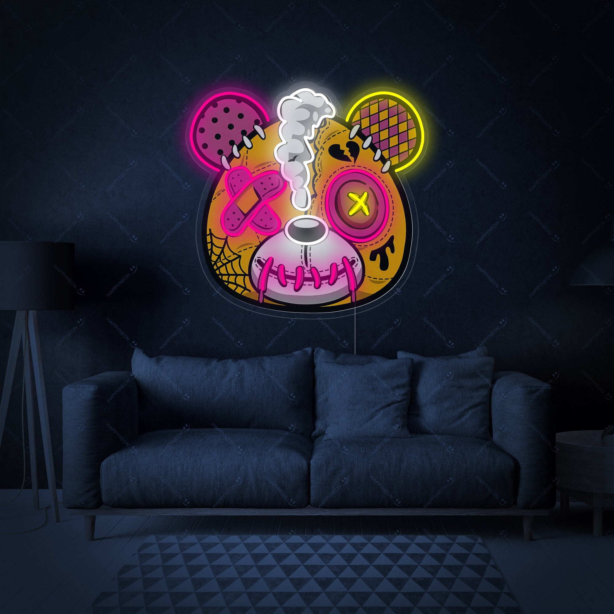 Zombie Bear LED Neon Sign | Horror Wall Art | Meon Neon