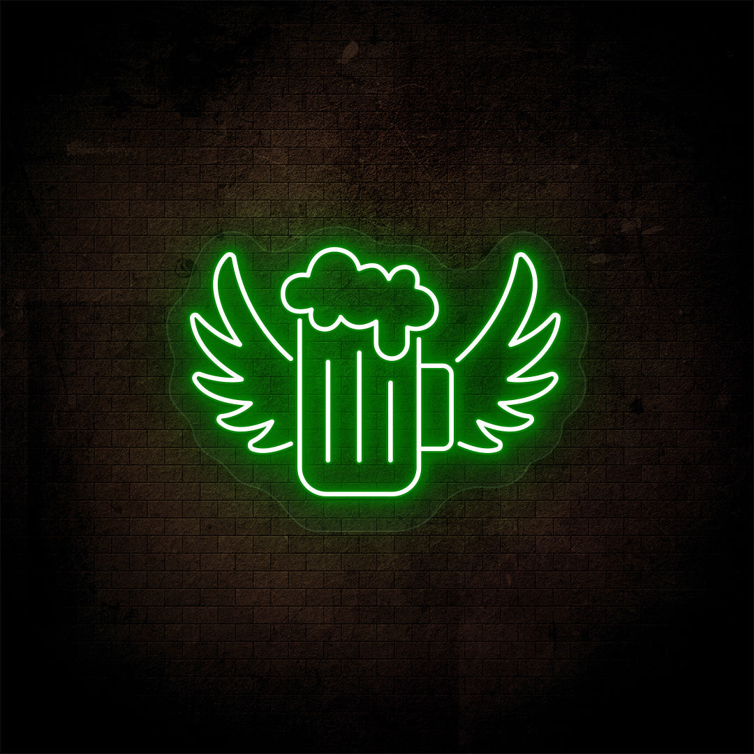 Beer Mug With Angel Wings Neon Sign image 7