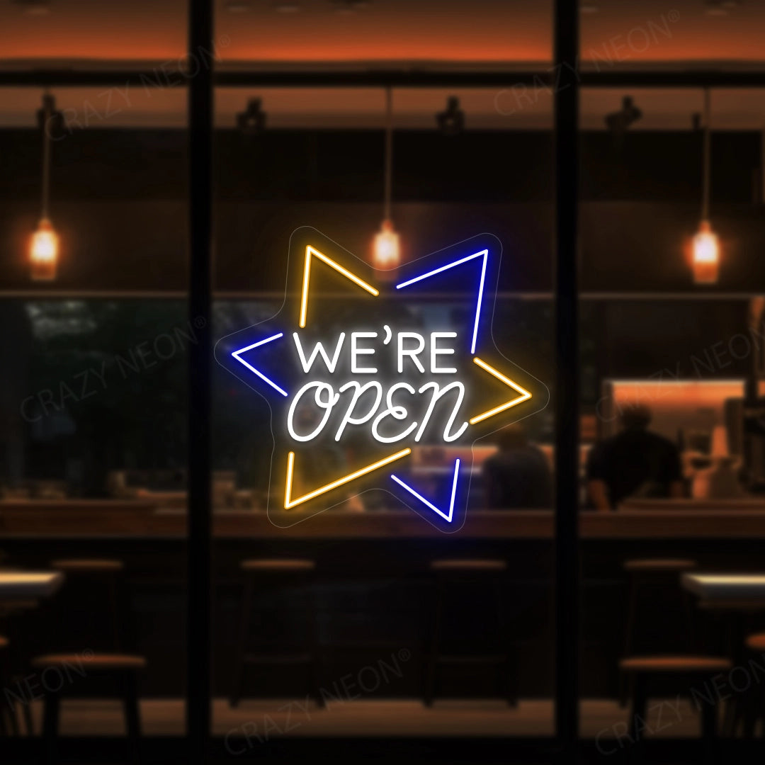 We Are Open Star Sign image 3