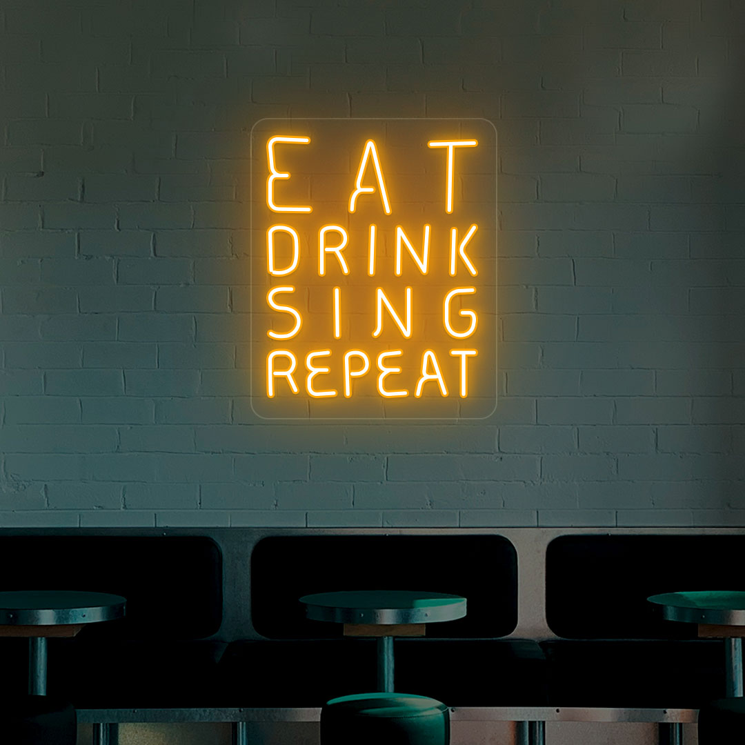 Eat Drink Sing Repeat Neon Sign image 1