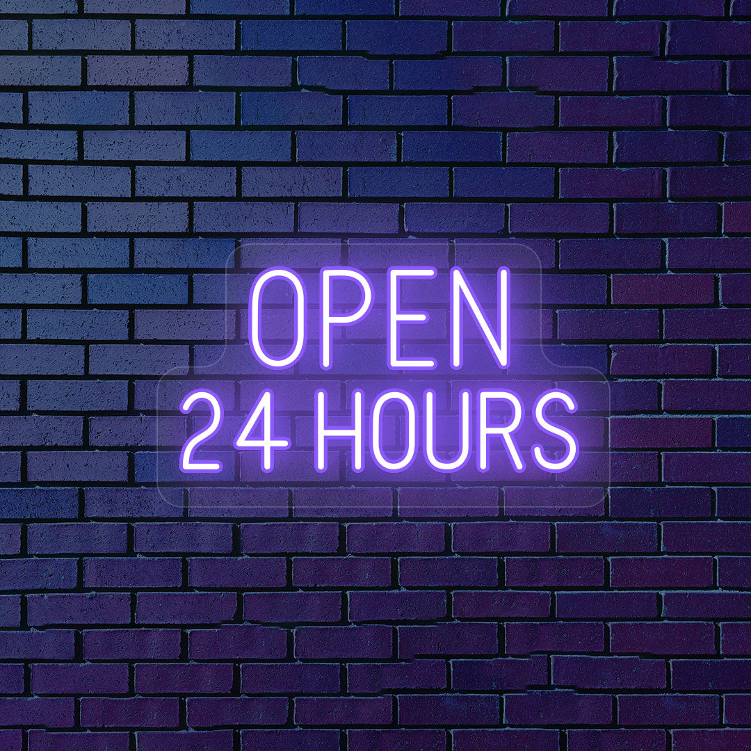 Open 24 Hours Sign image 5