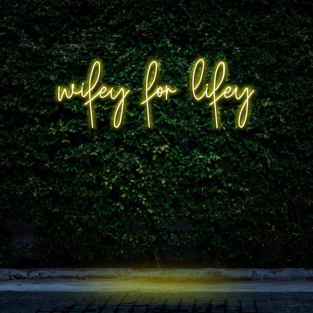 "Wifey For Lifey" Neon Sign image 0