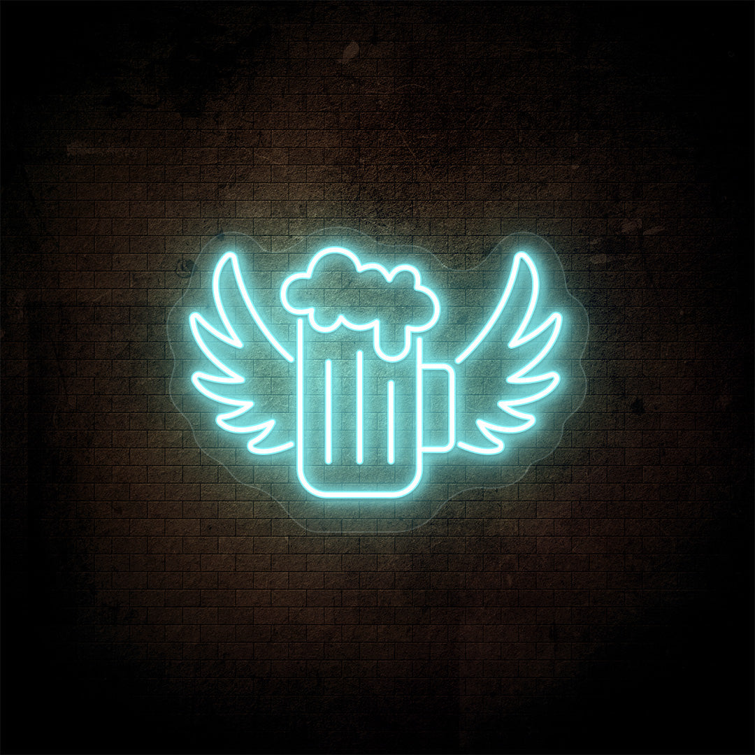 Beer Mug With Angel Wings Neon Sign image 5