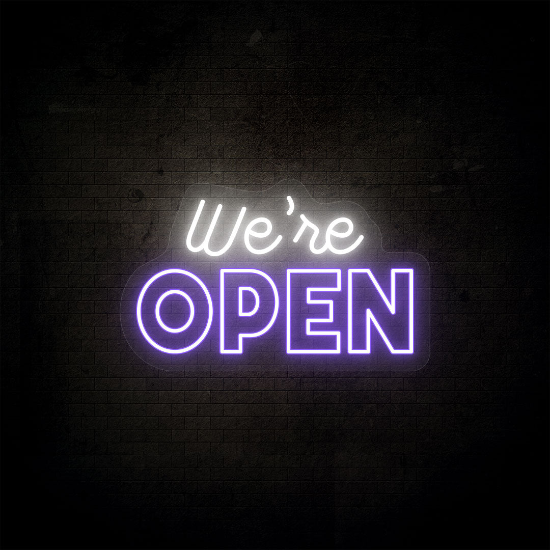 We're Open Sign - Multicolor image 3