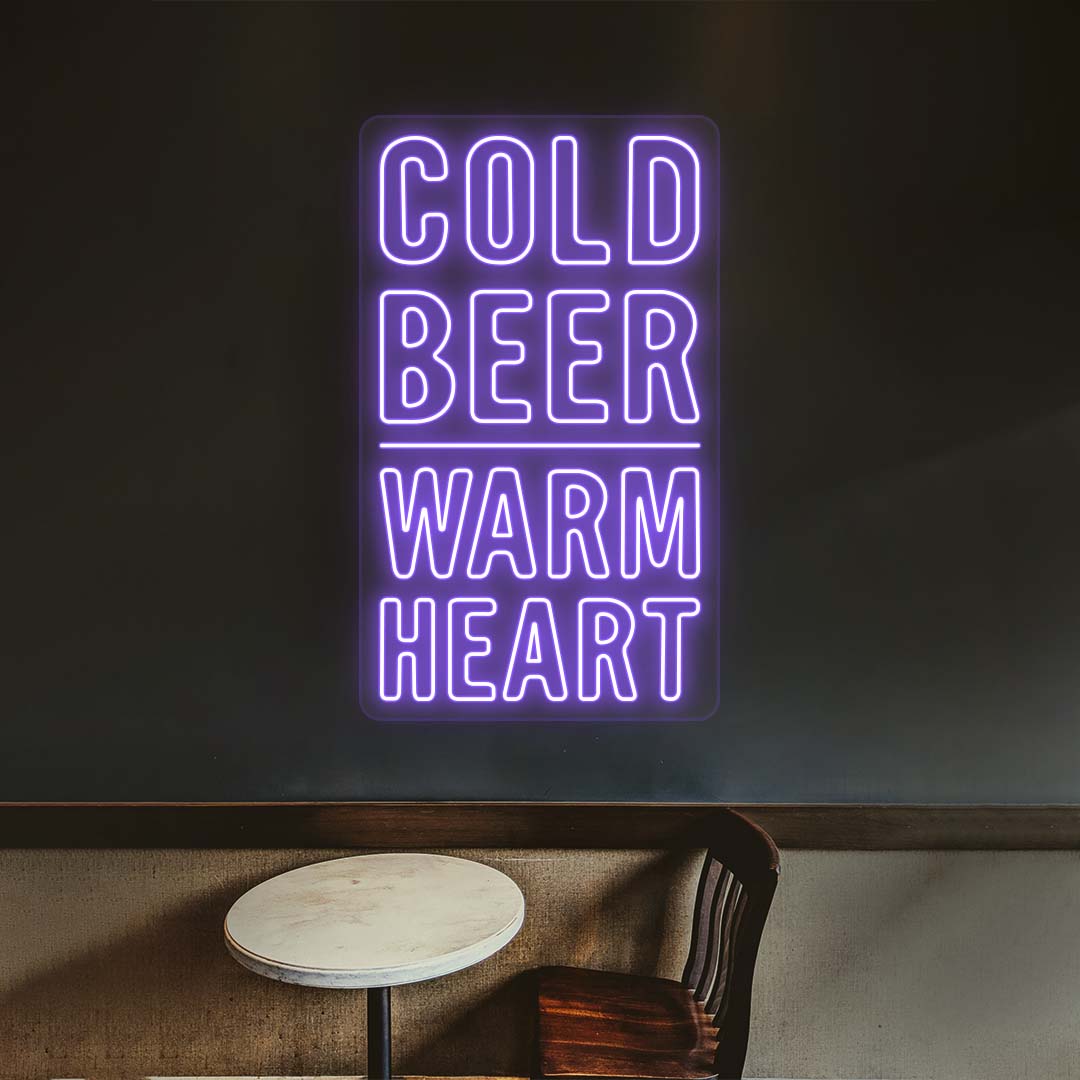 Cold Beer, Warm Heart Neon Sign image 5