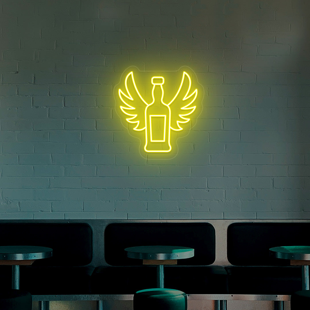 Whiskey Bottle With Wings Neon Sign image 2