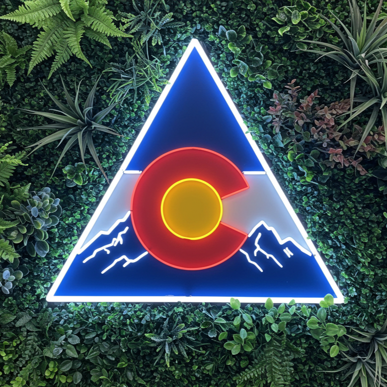 Colorado Mountains Triangle Neon LED Sign