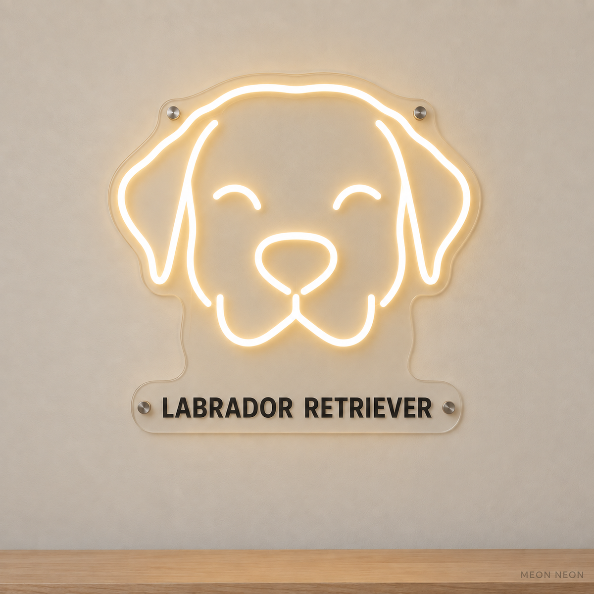 Labrador Retriever mini neon concept for the Dog Breeds collection