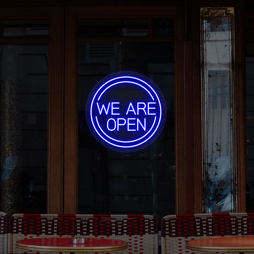 We Are Open Sign in Circle image 6