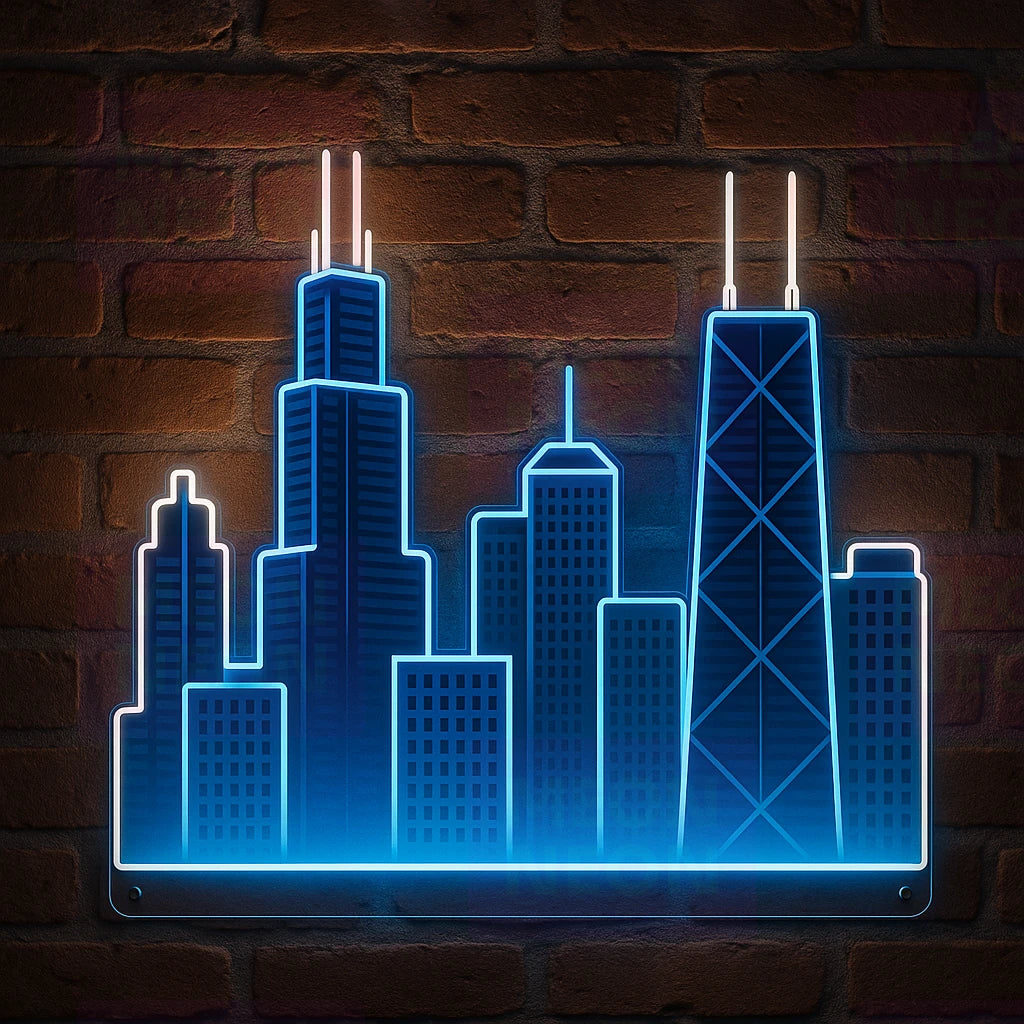 Windy City Skyline LED Neon Sign