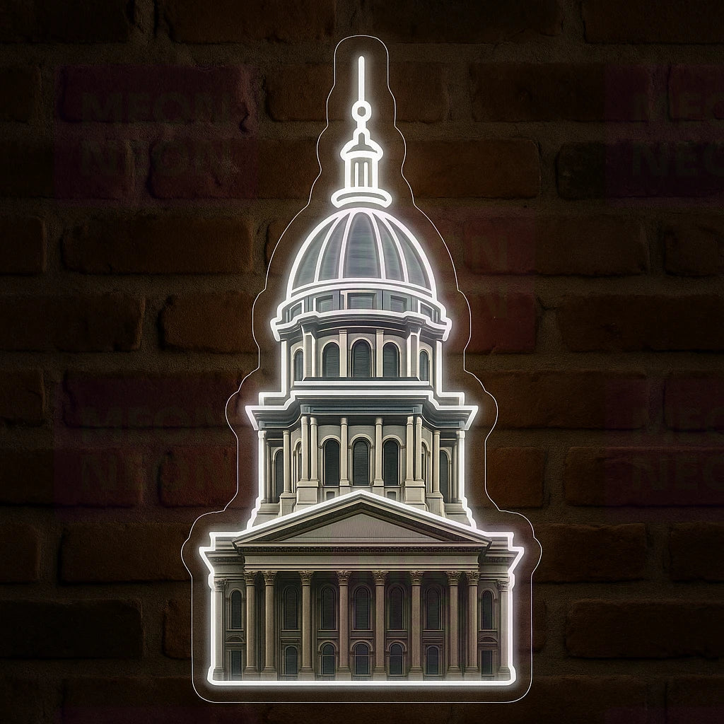 Springfield Capitol Dome LED Neon Sign