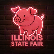 Illinois State Fair Pig LED Neon Sign