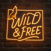 Wyoming Wild & Free LED Neon Sign