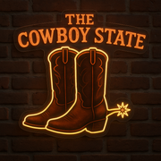 The Cowboy State Boots LED Neon Sign