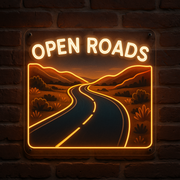 Wyoming Open Roads LED Neon Sign