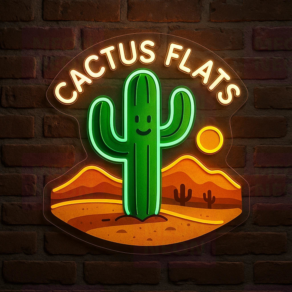Cactus Flats WV LED Neon Sign