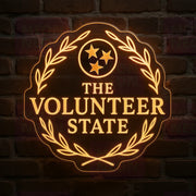 Volunteer State Wreath LED Neon Sign