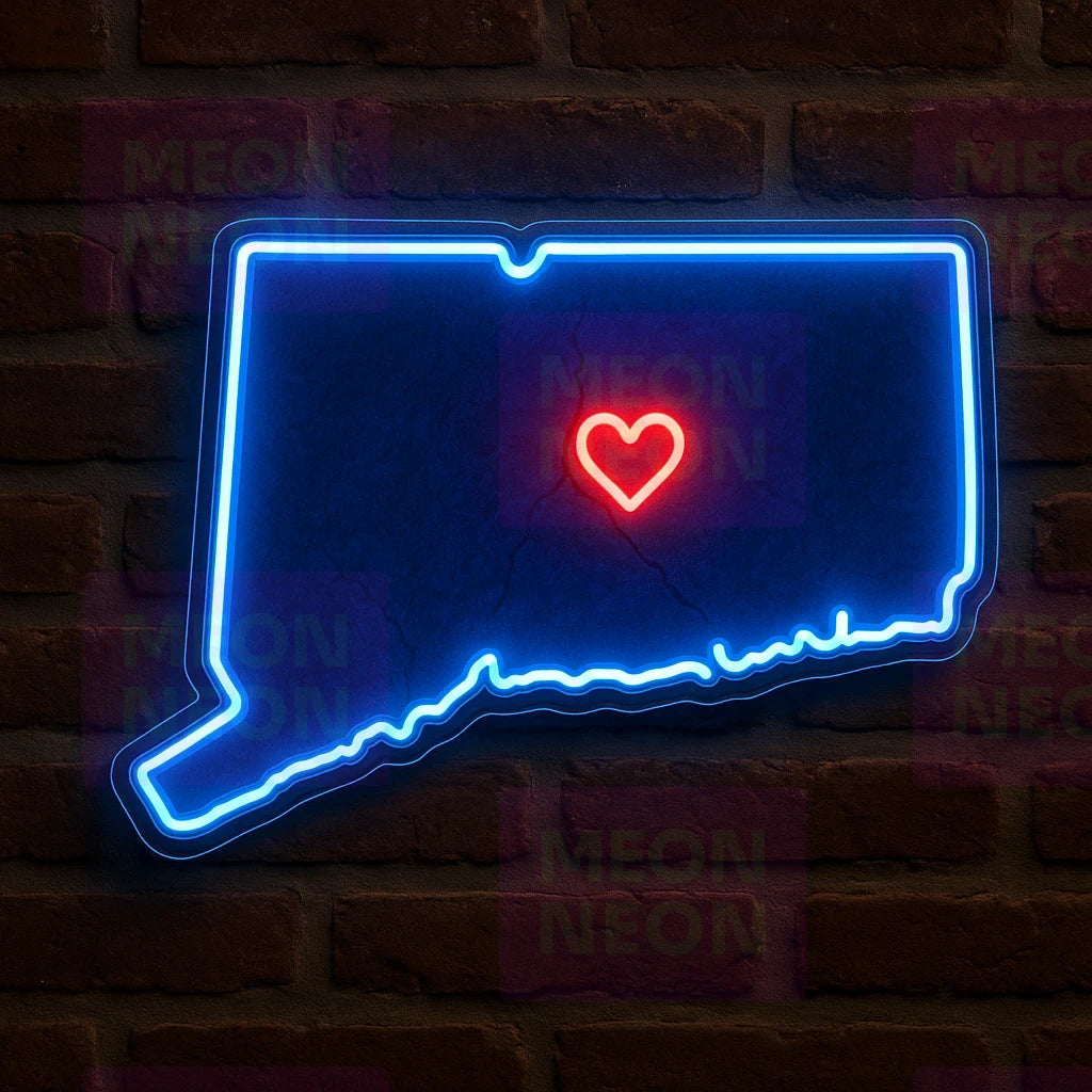 CT Outline LED Neon Sign