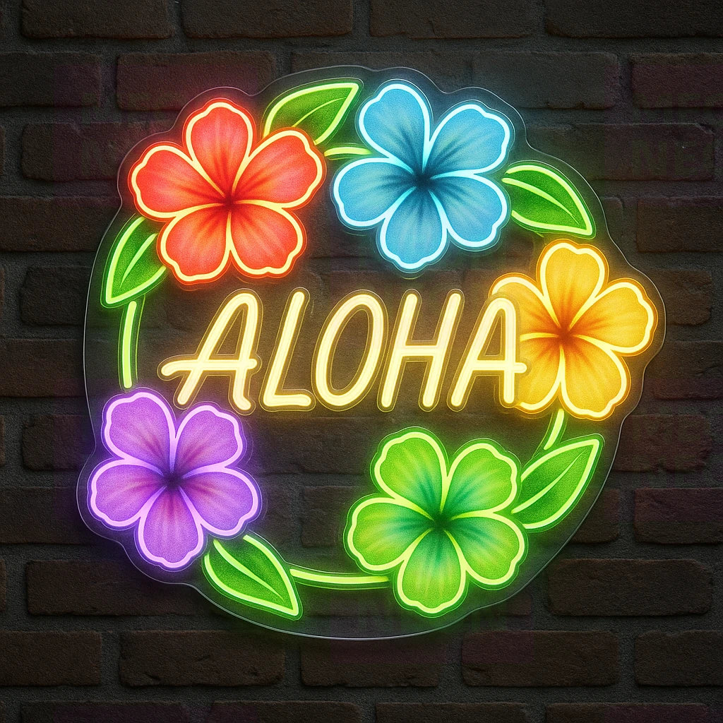 Lei Welcome LED Neon Sign