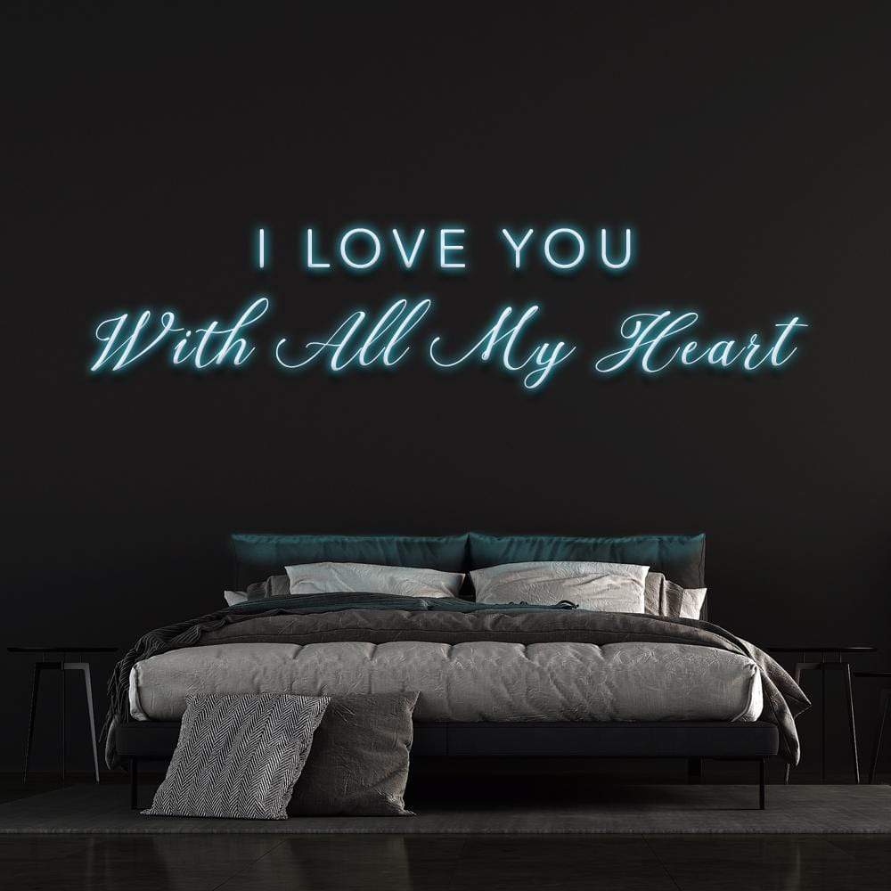 'I Love You With All My Heart' Neon Sign image 1