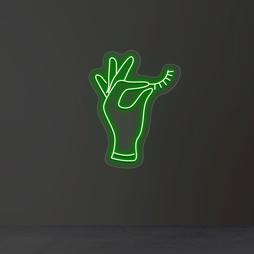Hand Holding Eyelash Neon Sign image 4