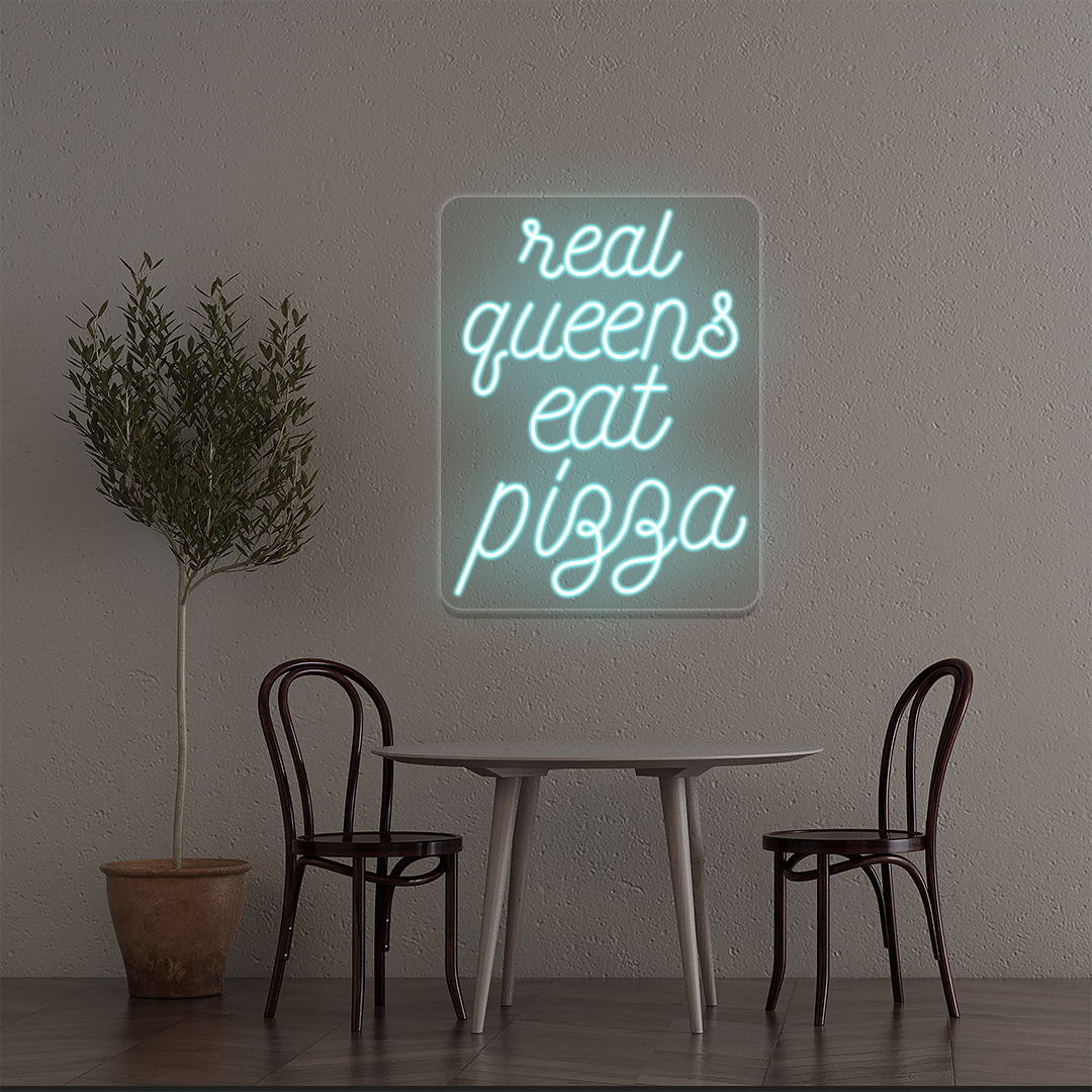Real Queens Eat Pizza Neon Sign image 8
