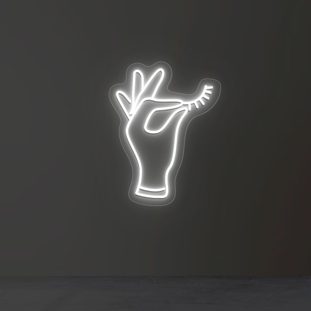 Hand Holding Eyelash Neon Sign image 6