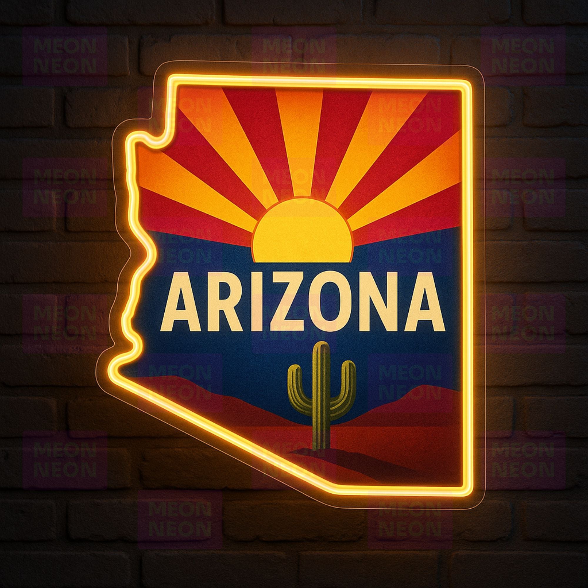 Rising Sun - Arizona State Flag Neon Sign