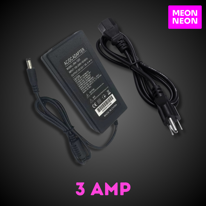 3A LED Power Supply - 12V DC 36W Adapter for LED Neon Signs & Strip Li ...